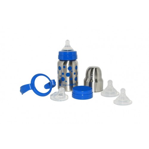 Set évolutif biberon inox bleu