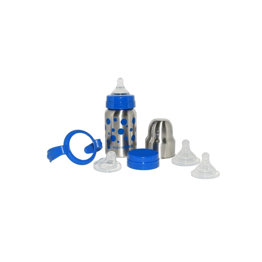 Set évolutif biberon inox bleu