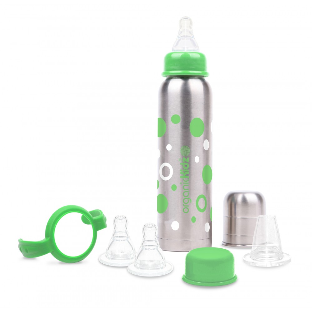 Set évolutif biberon inox lavande 270ml